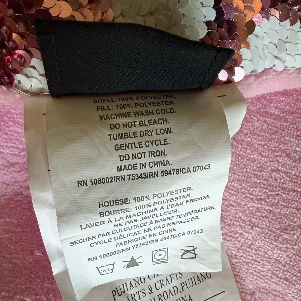 Cynthia Rowley Mermaid Snuggle Tail Pink White Polka Dot Sequins  22